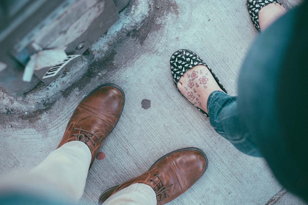 new york person wearing brown lace-up shoes united states